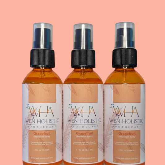 Deodorant Spray Grapefruit w/Aloe Vera Juice, Essential Oil & Jojoba Oil All-Natural - www.wenholistic