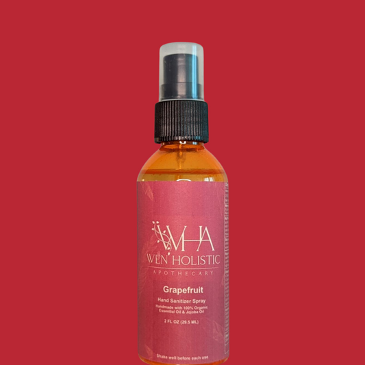 Hand Sanitizer Spray Grapefruit w/Essential Oil & Jojoba Oil - www.wenholistic
