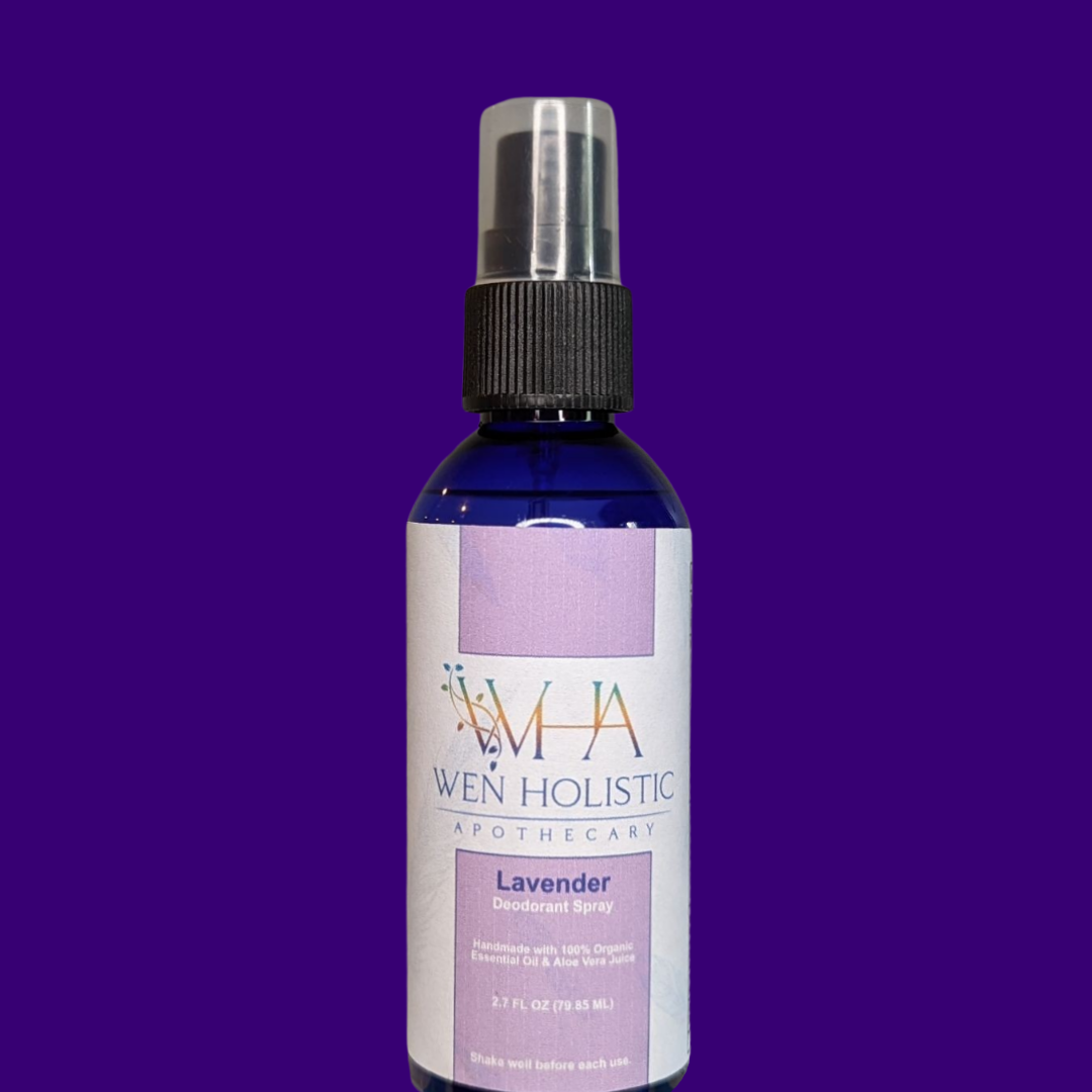 Deodorant Spray Lavender w/Aloe Vera Juice, Essential Oil & Jojoba Oil All-Natural - www.wenholistic