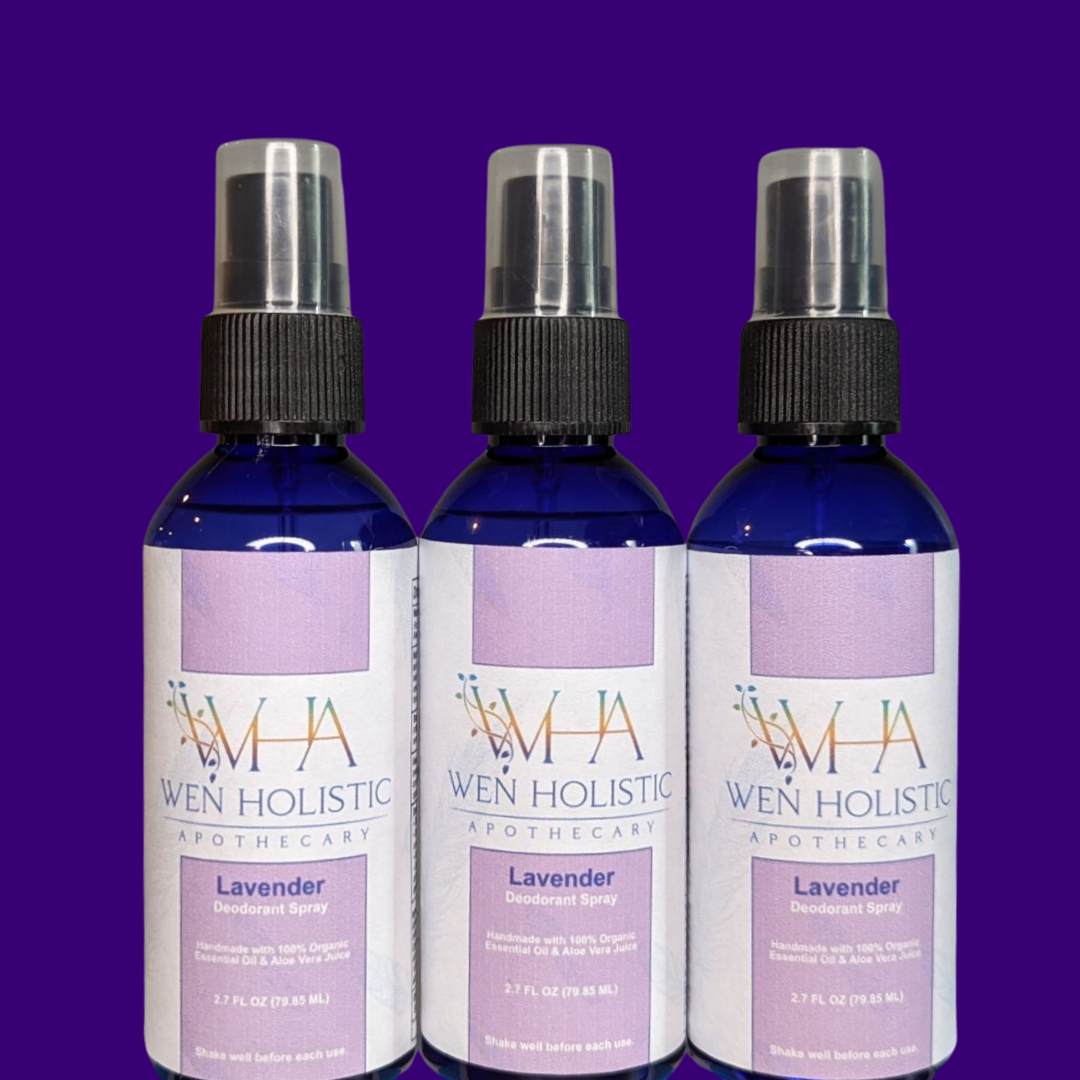 Deodorant Spray Lavender w/Aloe Vera Juice, Essential Oil & Jojoba Oil All-Natural - www.wenholistic